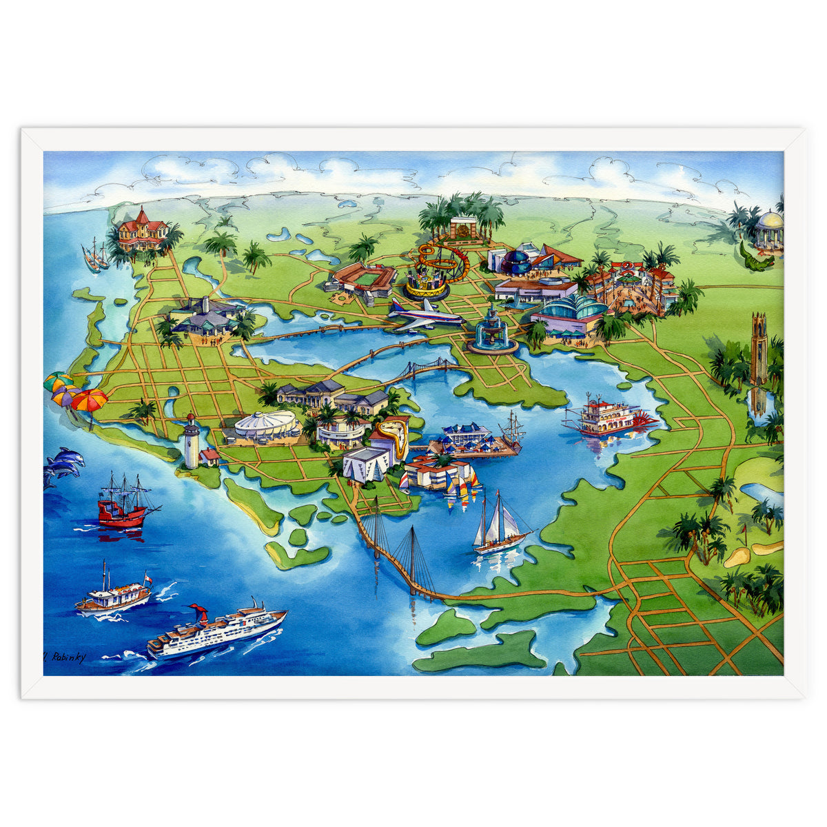 Tampa Bay Illustrated Map