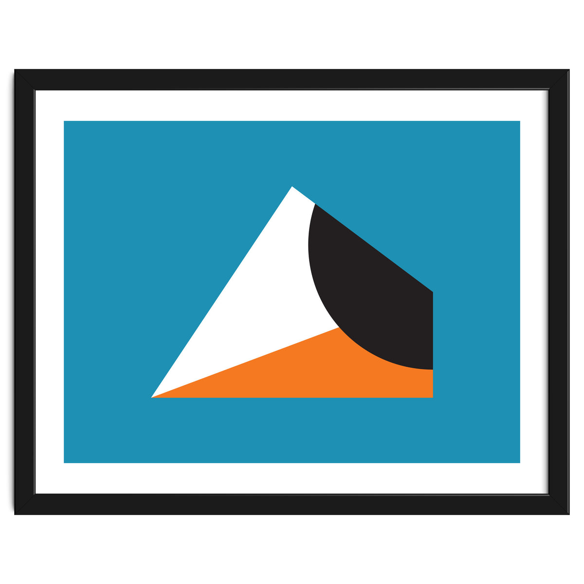 Geometric Shapes No. 16 - blue & orange