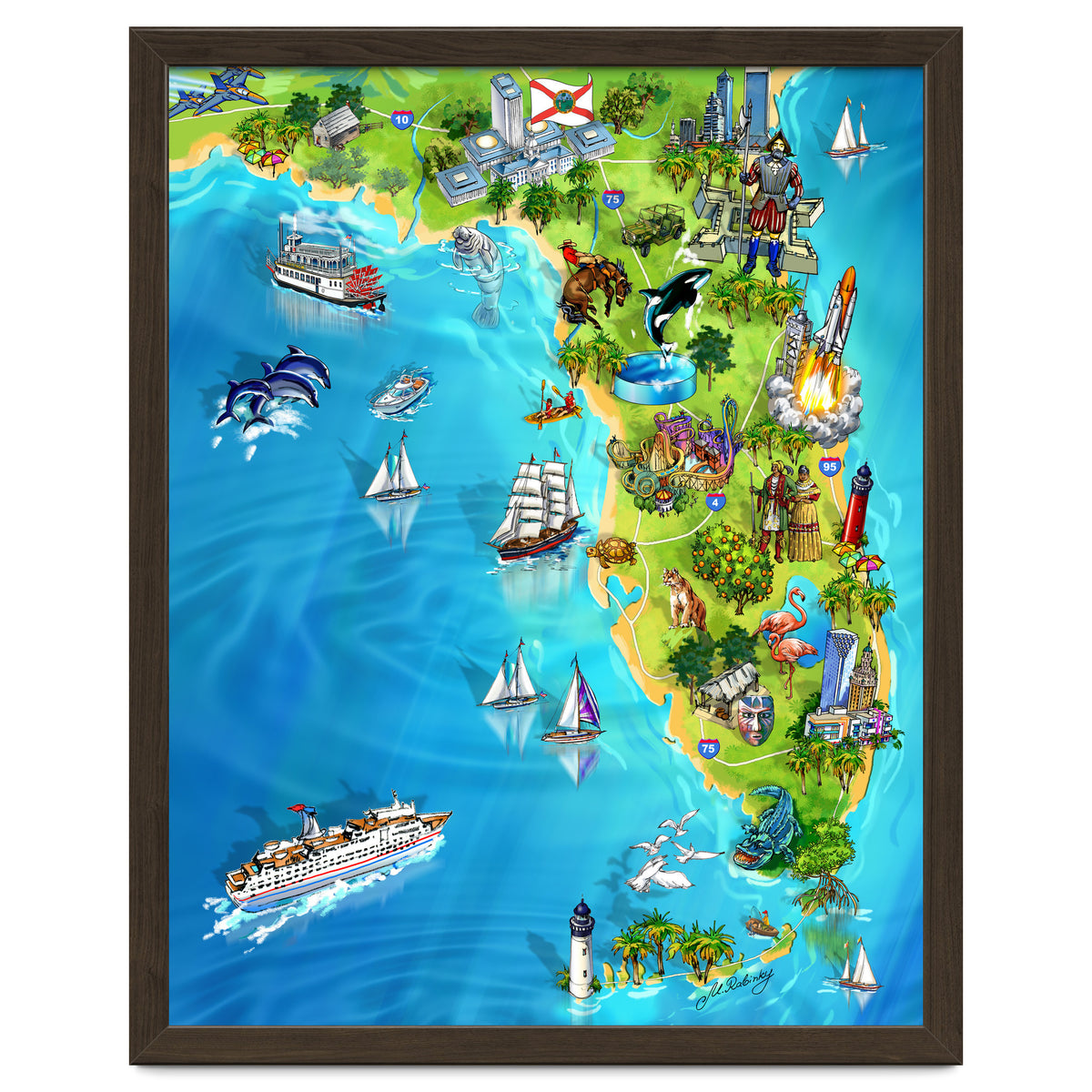 Florida Illustrated Map