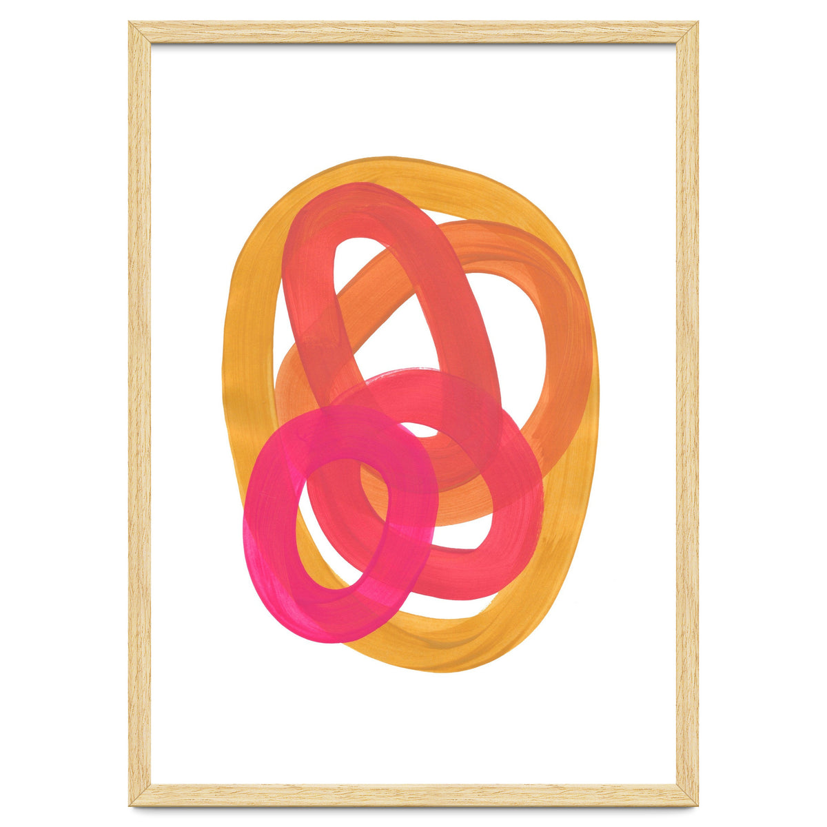 Warm Candy Colors Magenta Yellow Nesting Circles Ombre