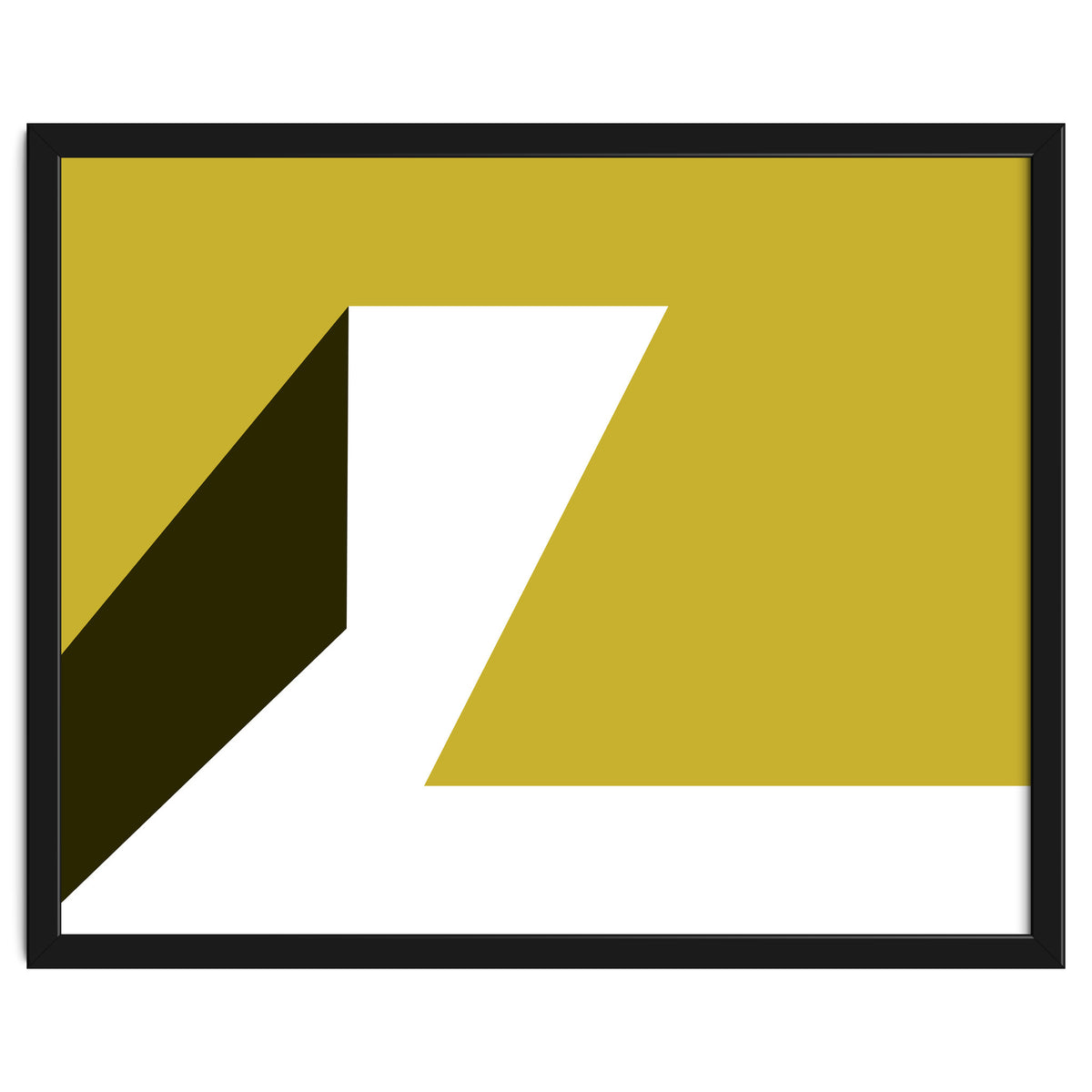 Geometric Shapes No. 78 - mustard, black & white