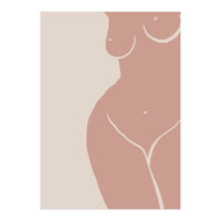 Female nude closeup line-a (Print Only)