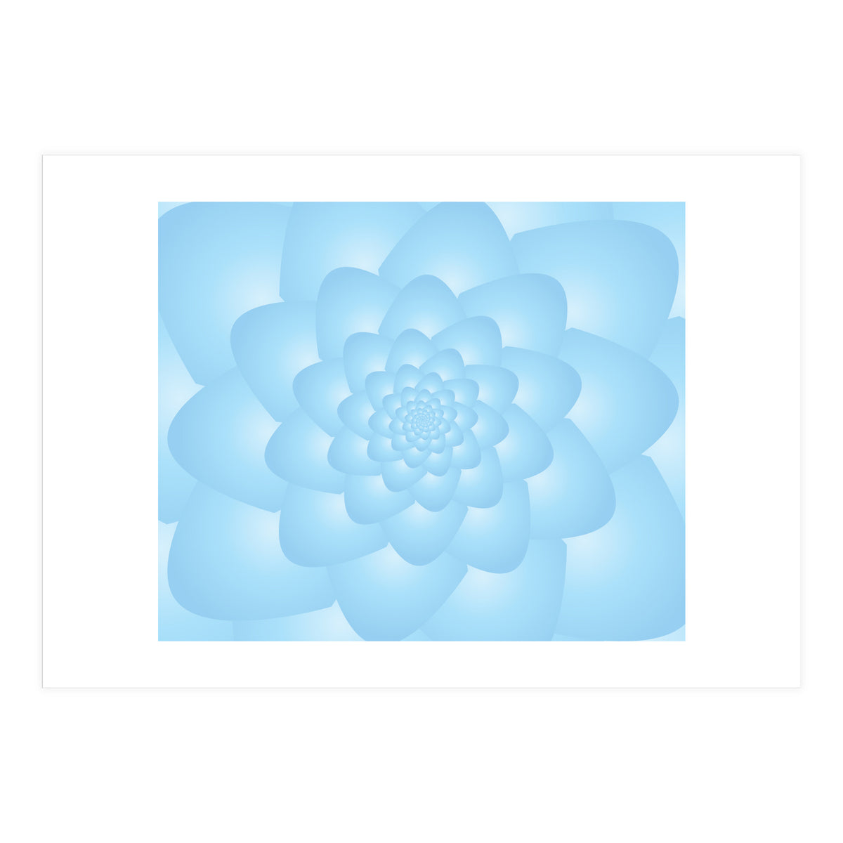 Pastel Colors Flower Pattern Set Blue (Print Only)