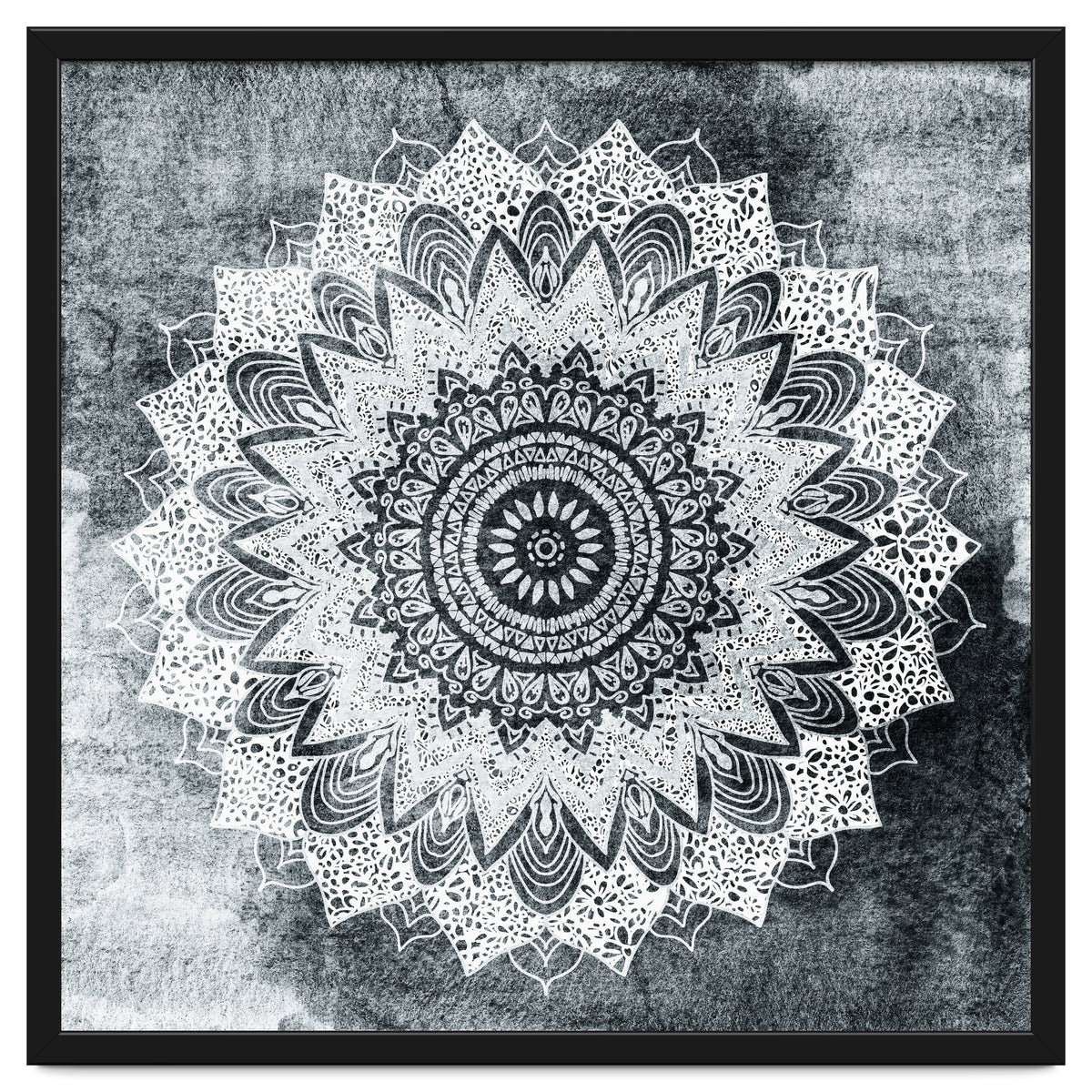 Bohochic Mandala In Gray