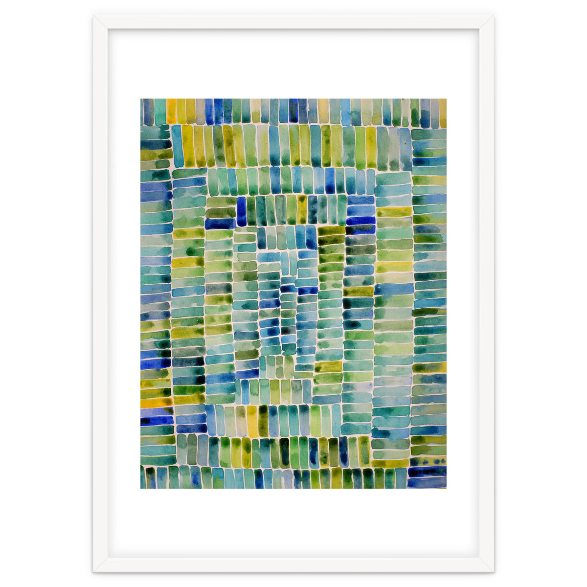 Abstract rectangle pattern in green