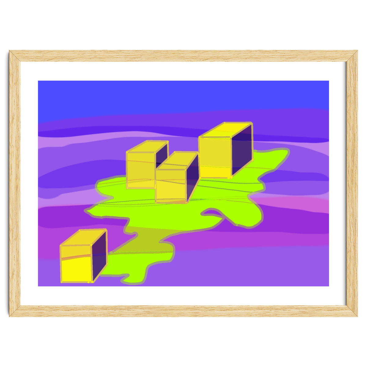 Abstract spilled box