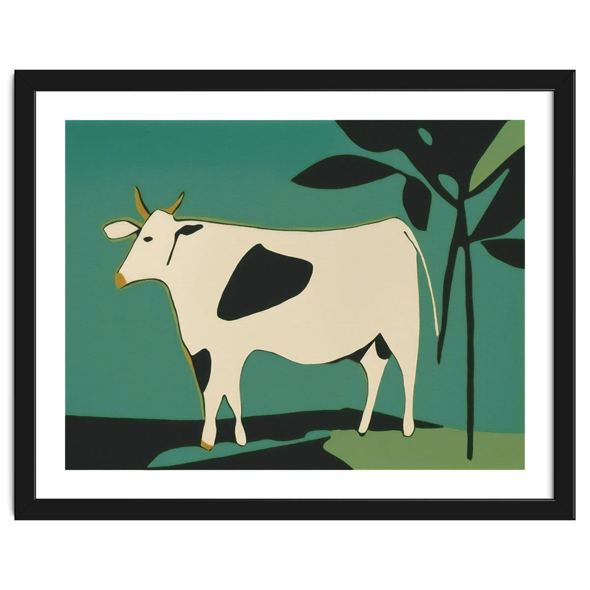 Cow in Green Landscape