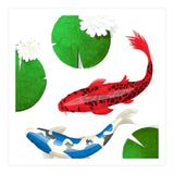 Watercolor Koi Fish And Lotus (Print Only) thumbnail