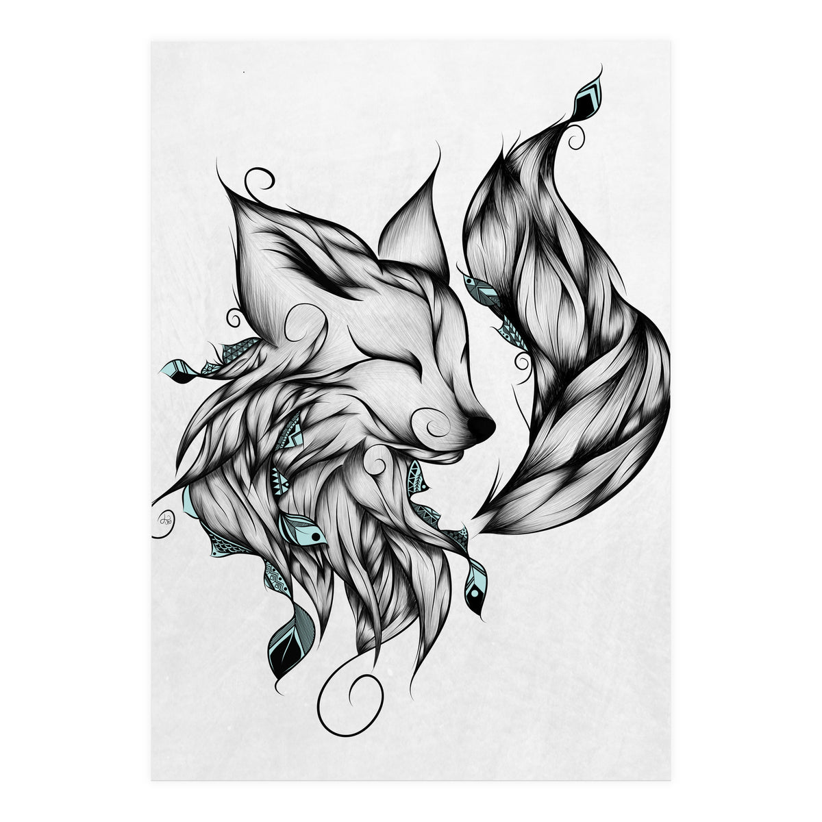 Fox B&w (Print Only)