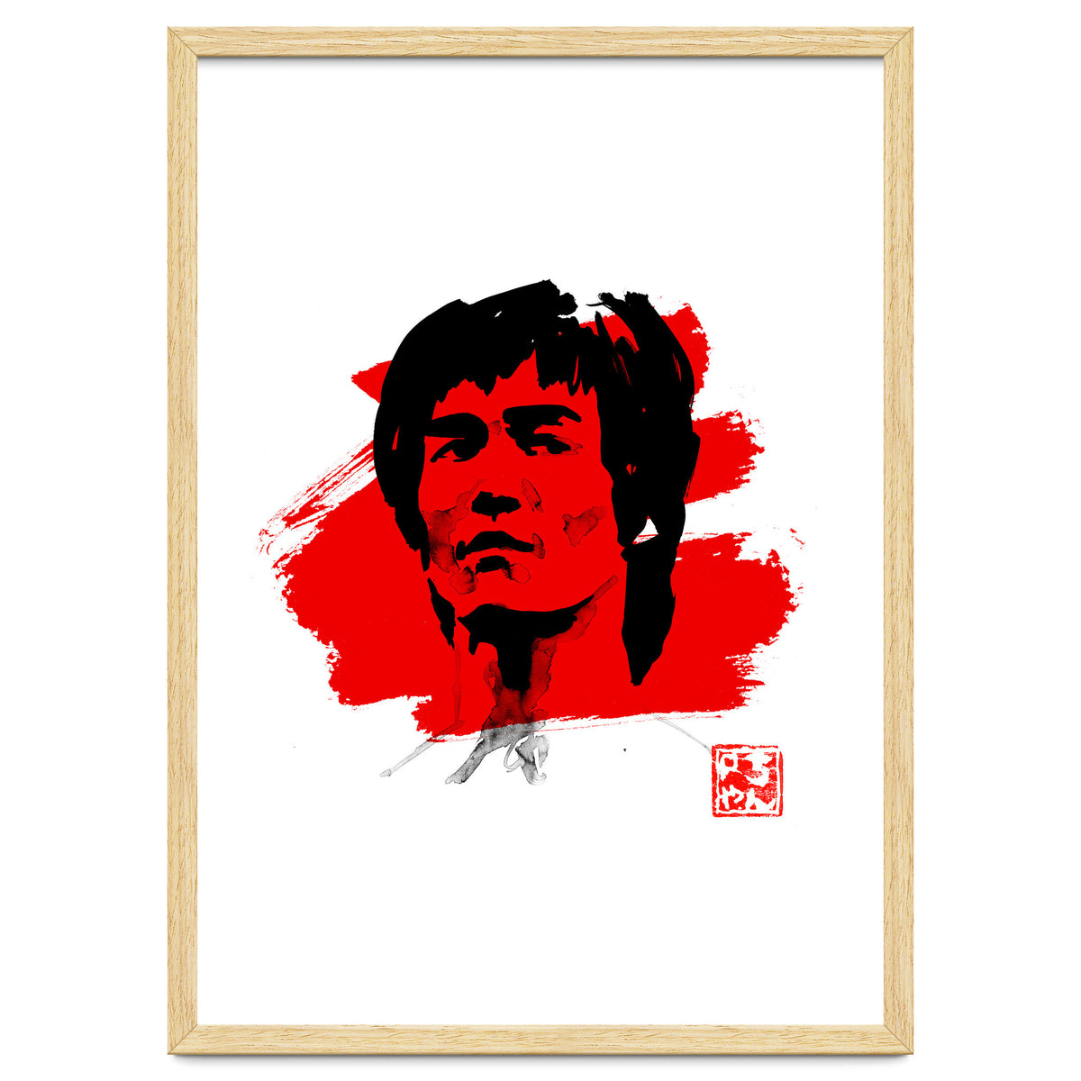 bruce lee in red