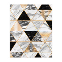 Marble Triangles 2 - Black and White (Print Only)