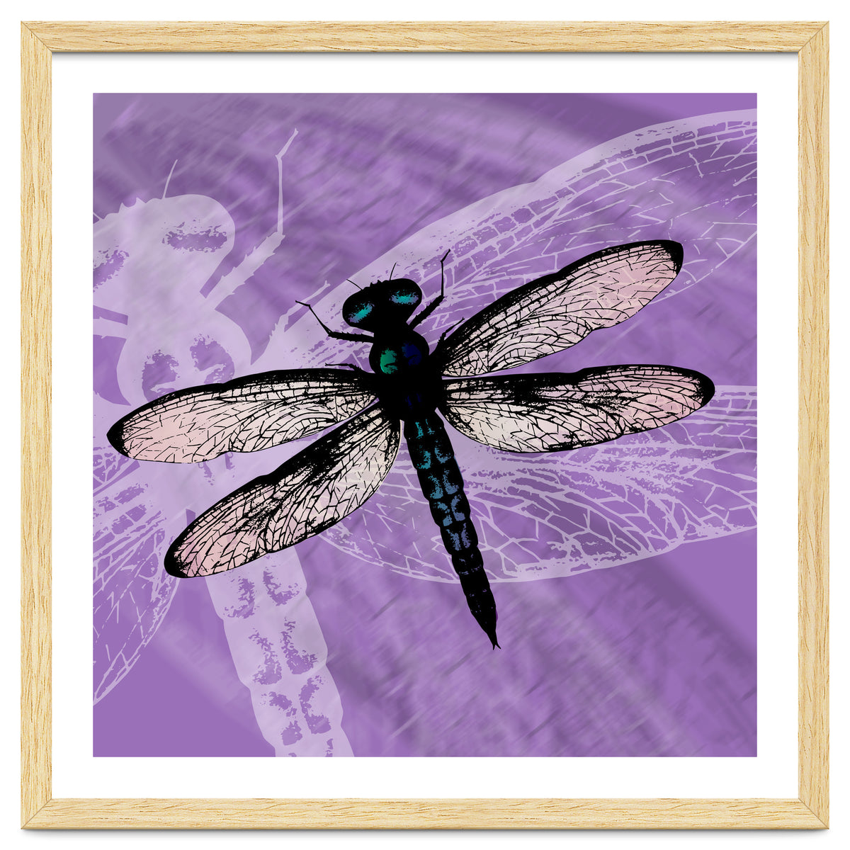 Blue dragonfly vector