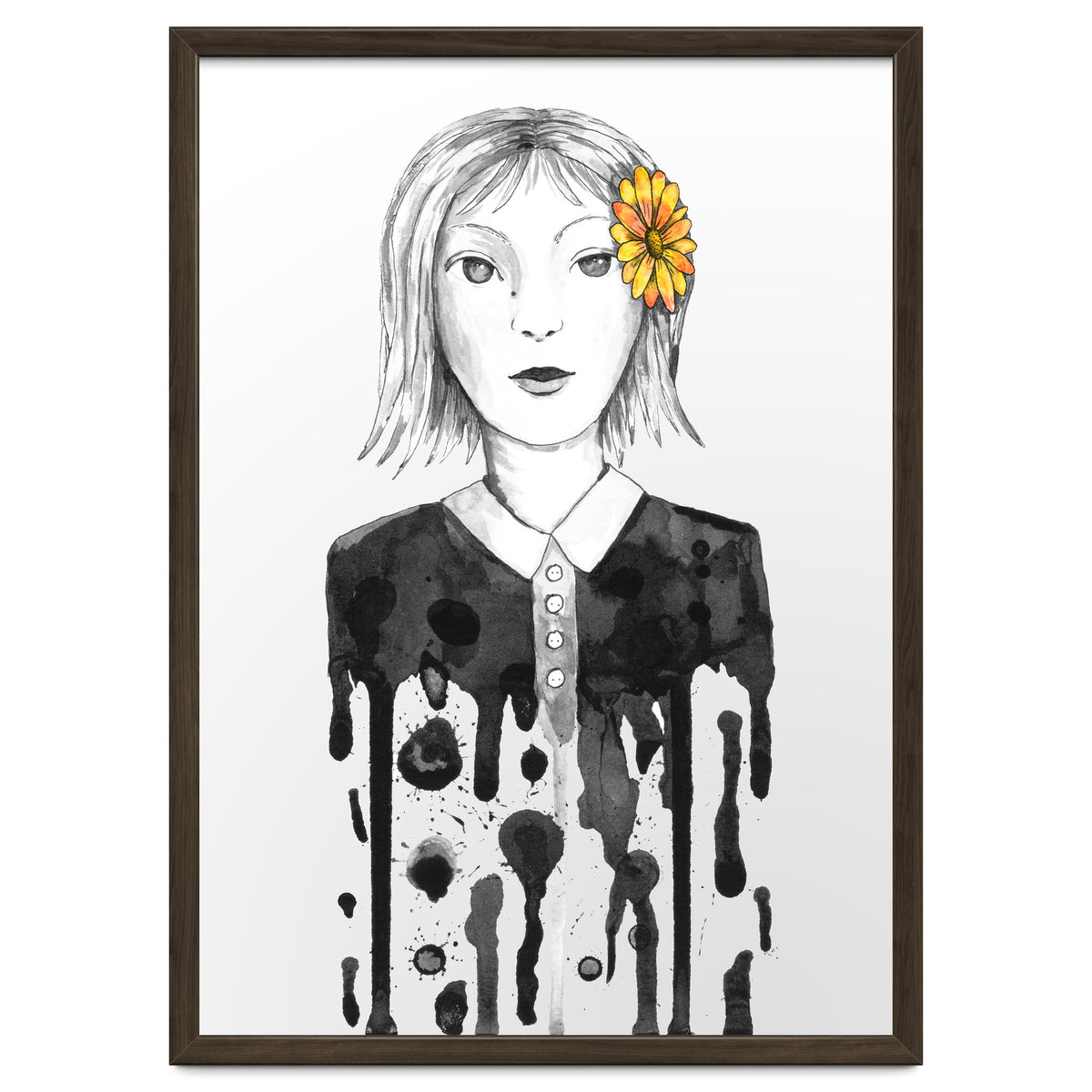 Flower dripping girl