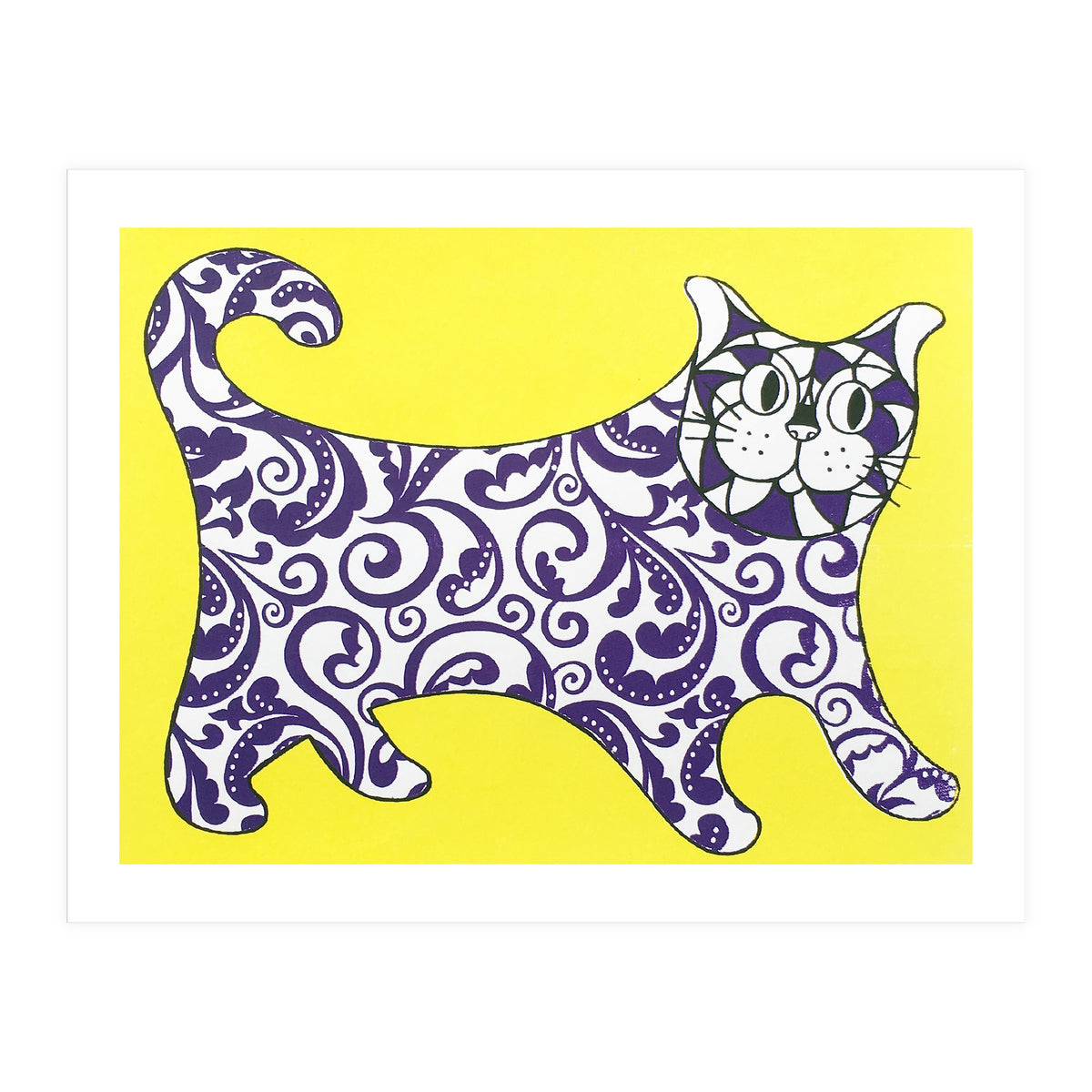 Funny Cat Yellow (Print Only)