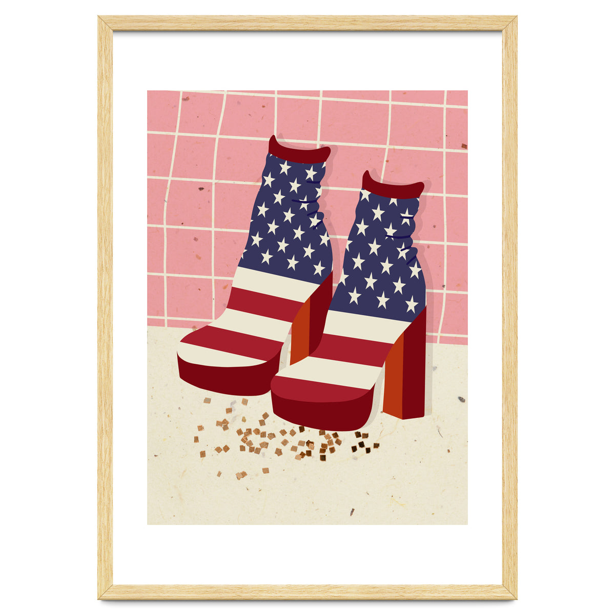 American Flag Disco Boots