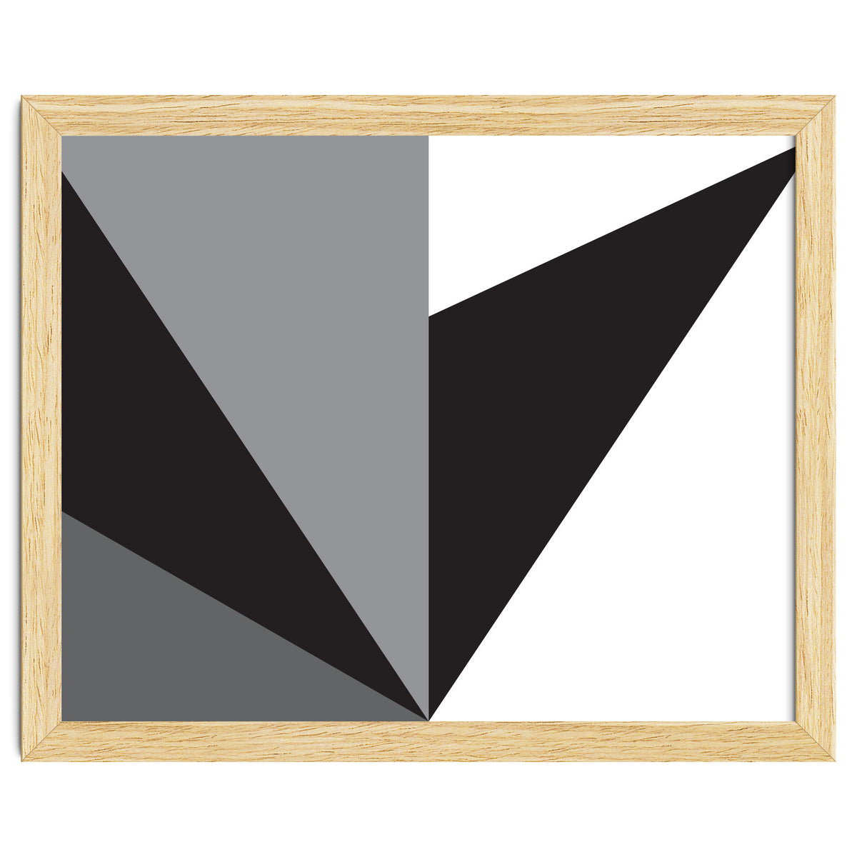 Geometric Shapes No. 76 - black, white & grey