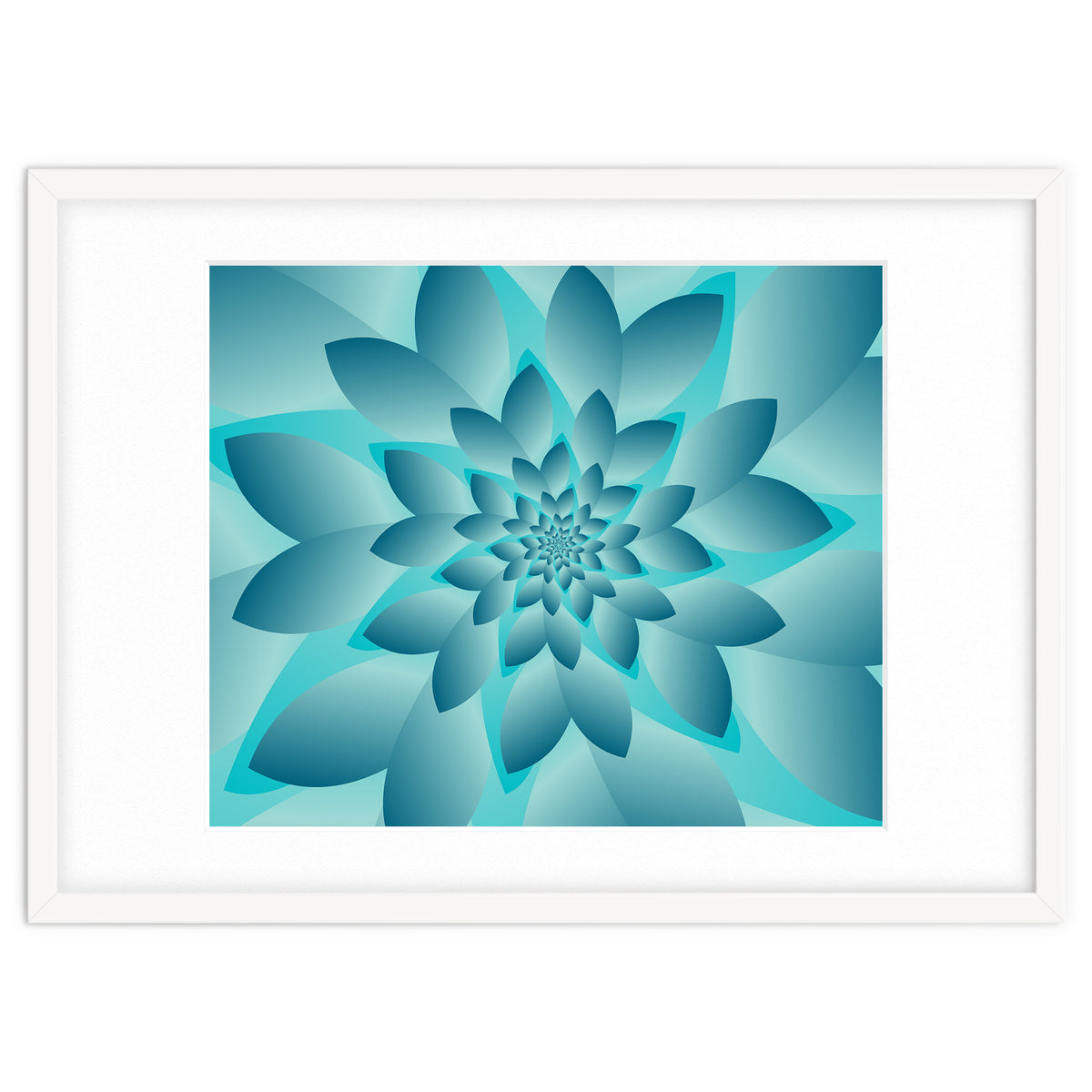 Abstract Modern Optical Illusion Floral Design Art