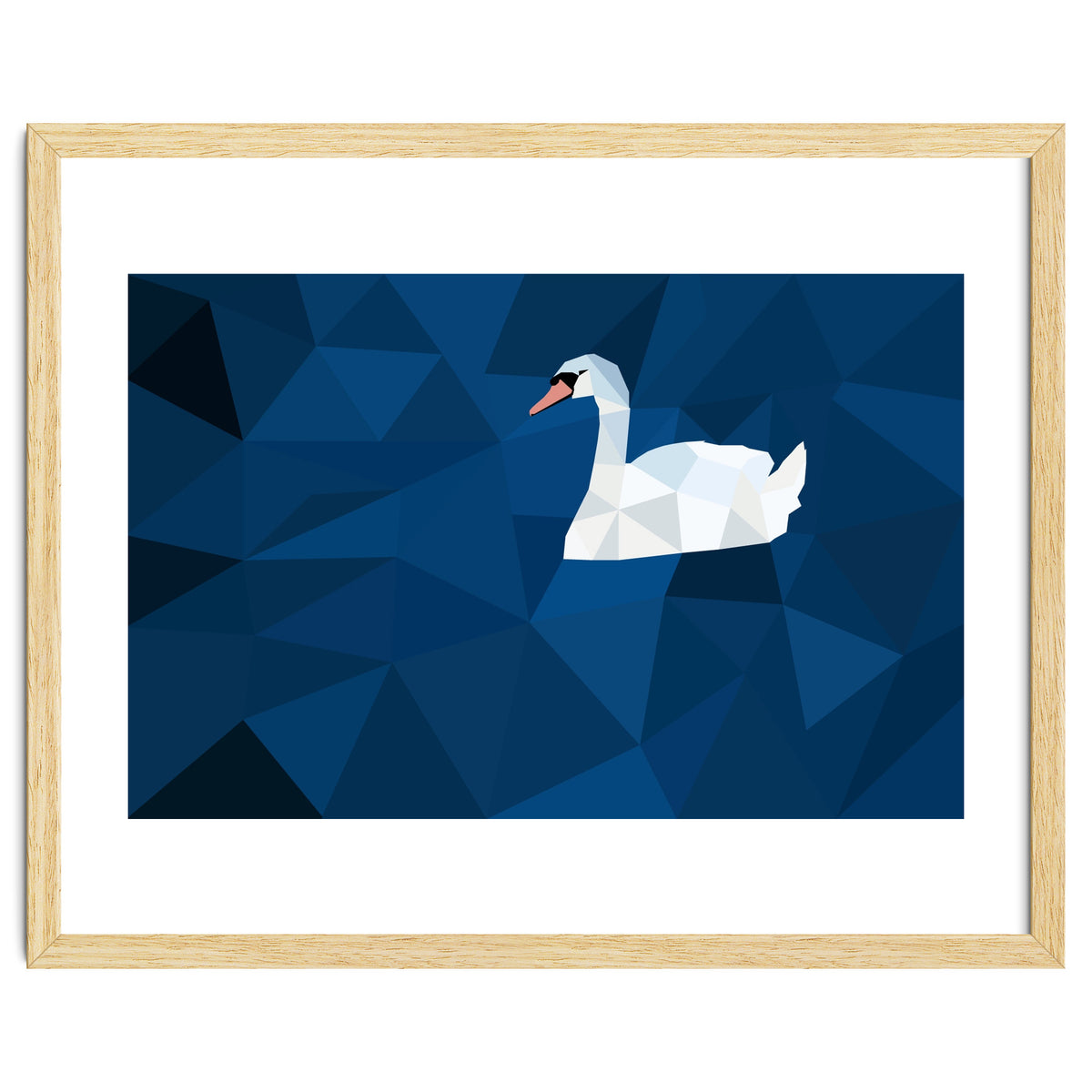 Swan In Water Artwork