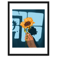 Sunflower Still Life | Flower Hand Painting | Sunny Day Shadow Hope Optimism Positivity Good Vibes