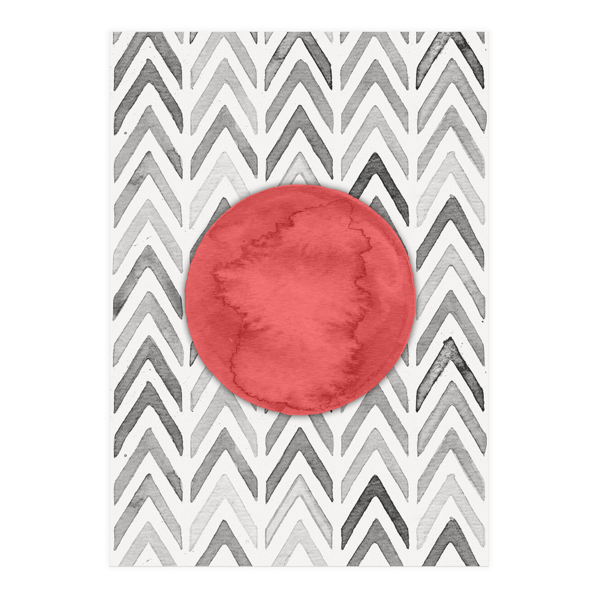 Red Bubble Chevron Pattern (Print Only)