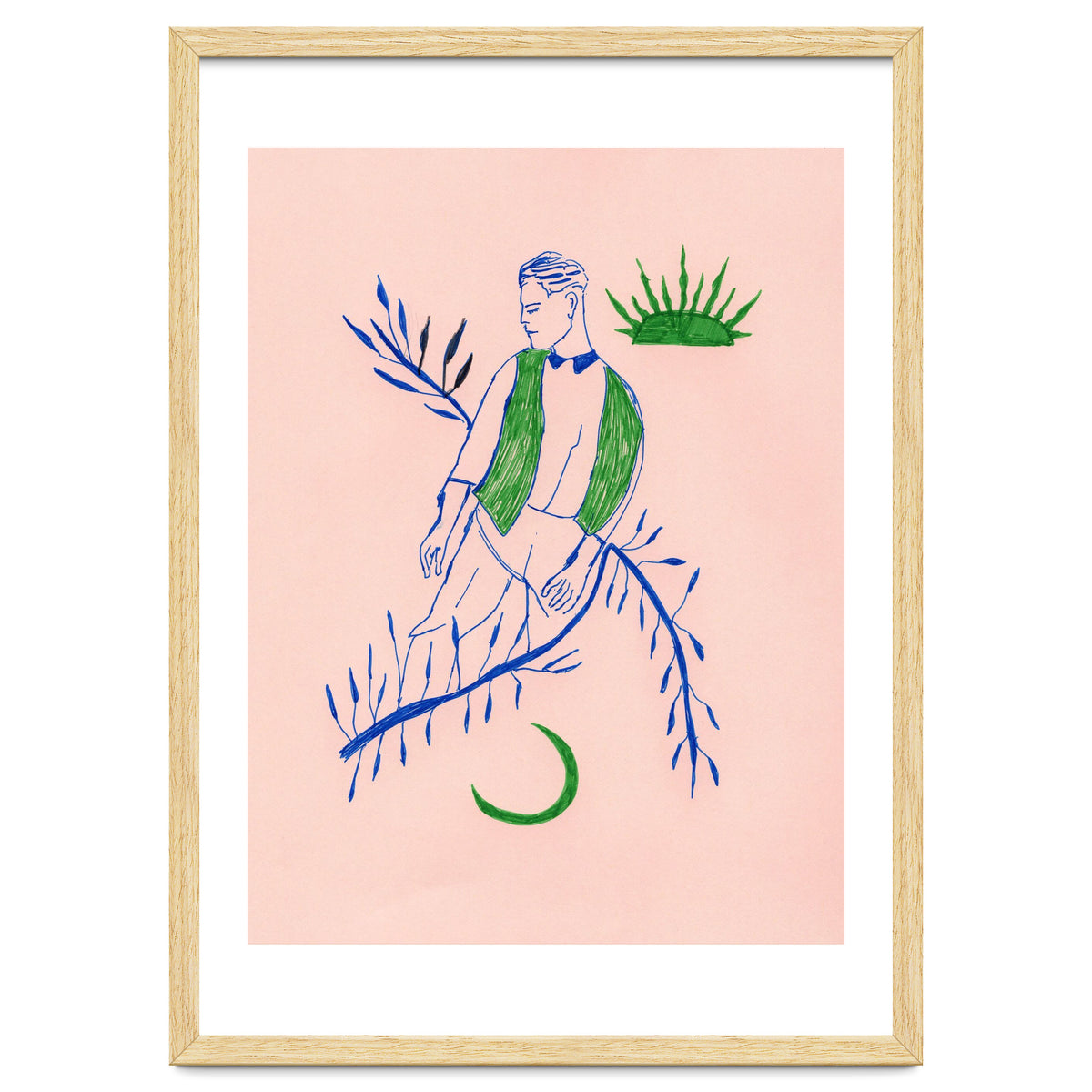 Green boy Midcentury