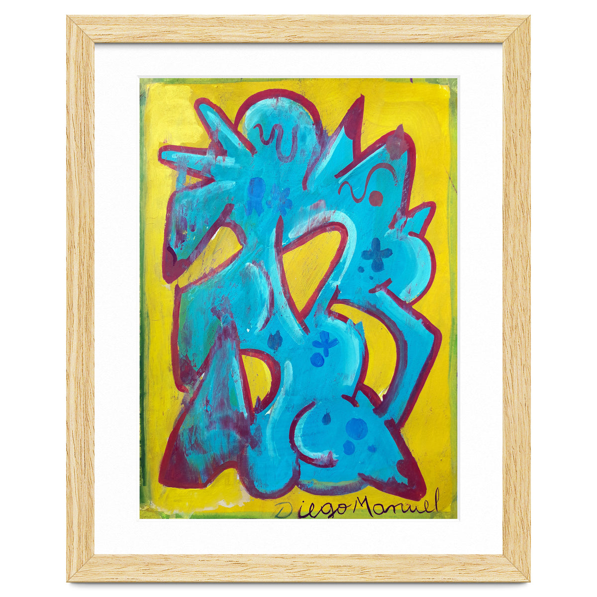 Forma Celeste Sobre Amarillo 4