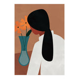 Modern Boho Woman with Flowers (Print Only) thumbnail