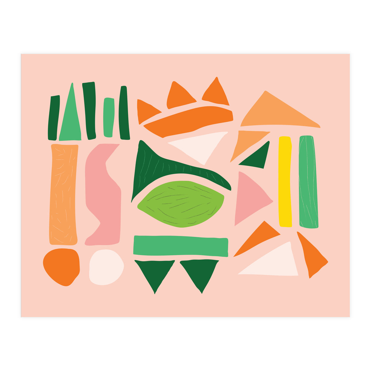 Watermelon Punch Abstract Art (Print Only)