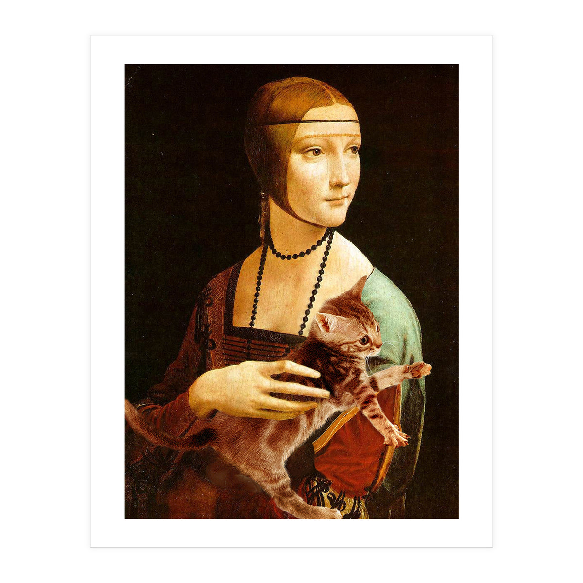 Lady With A Kitten (Print Only)