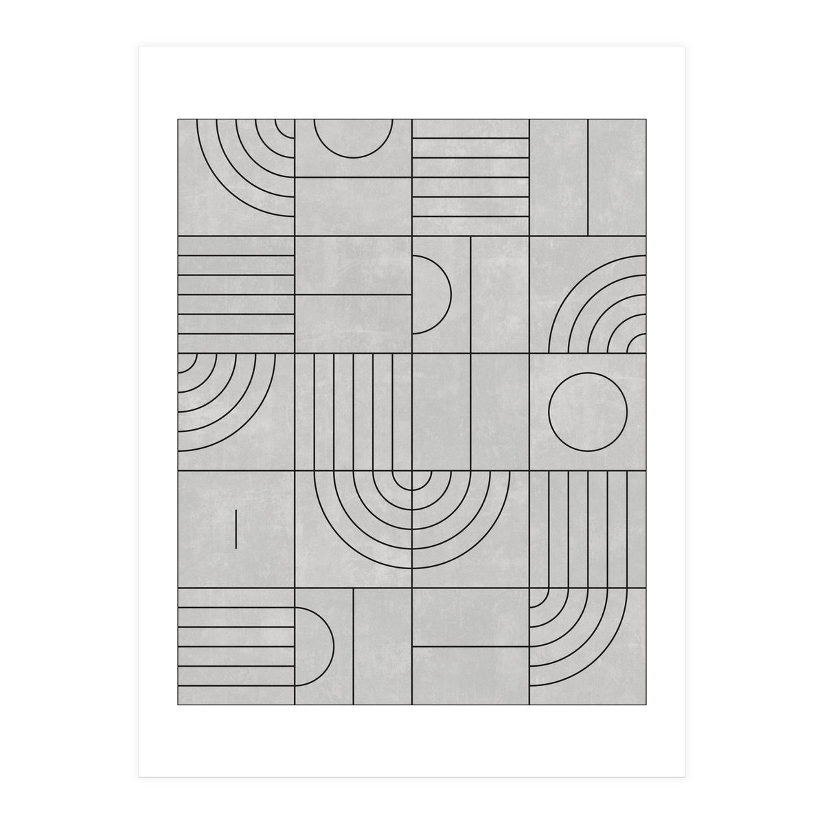 My Favorite Geometric Patterns No.21 - Grey (Print Only)