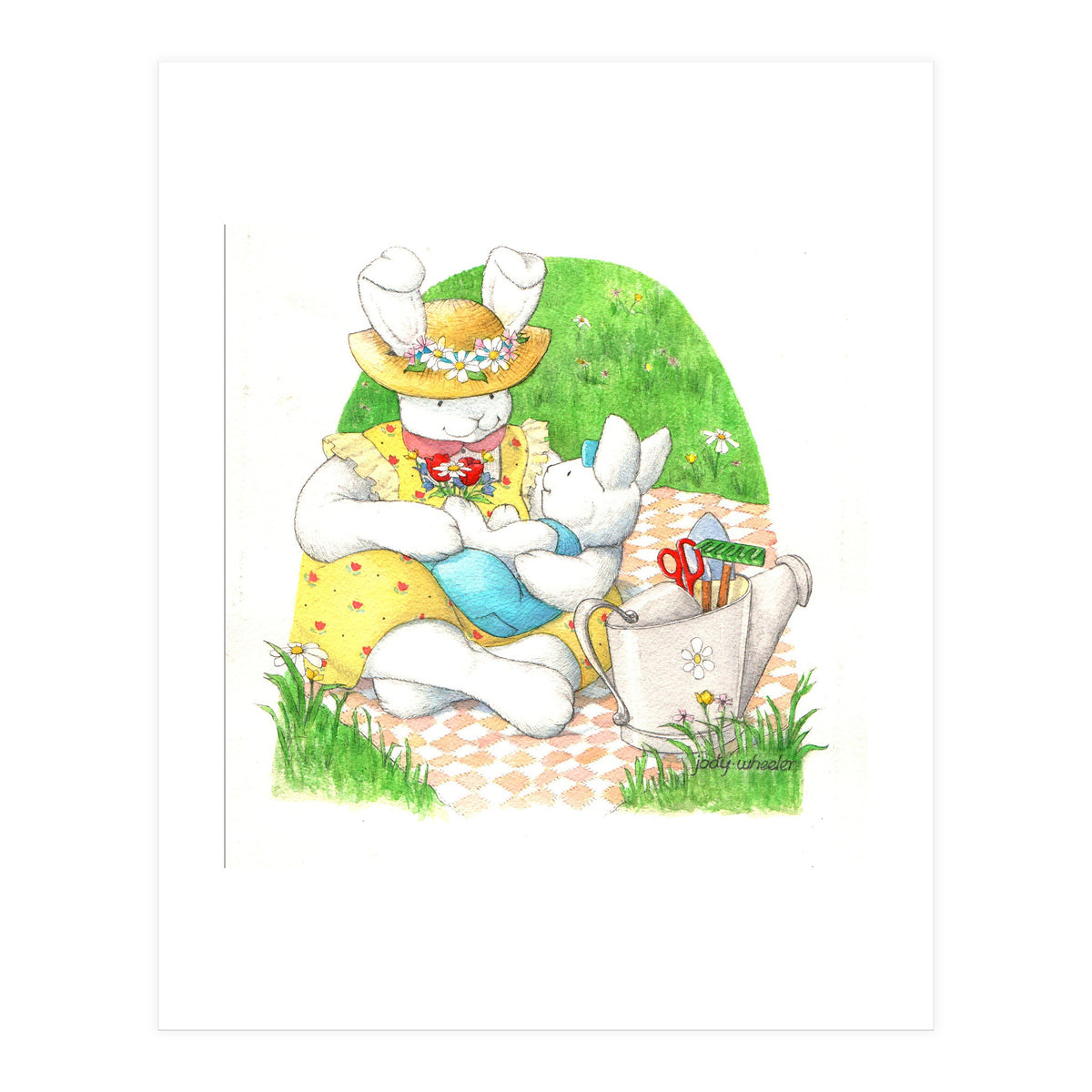 Momma Bunny & Baby (Print Only)