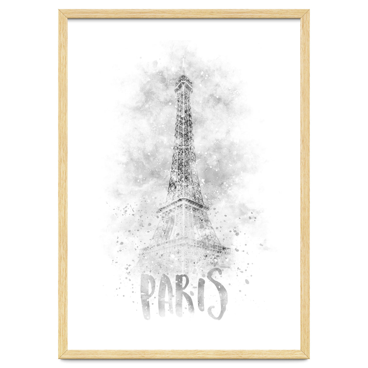 Monochrome Art EIFFEL TOWER | watercolor
