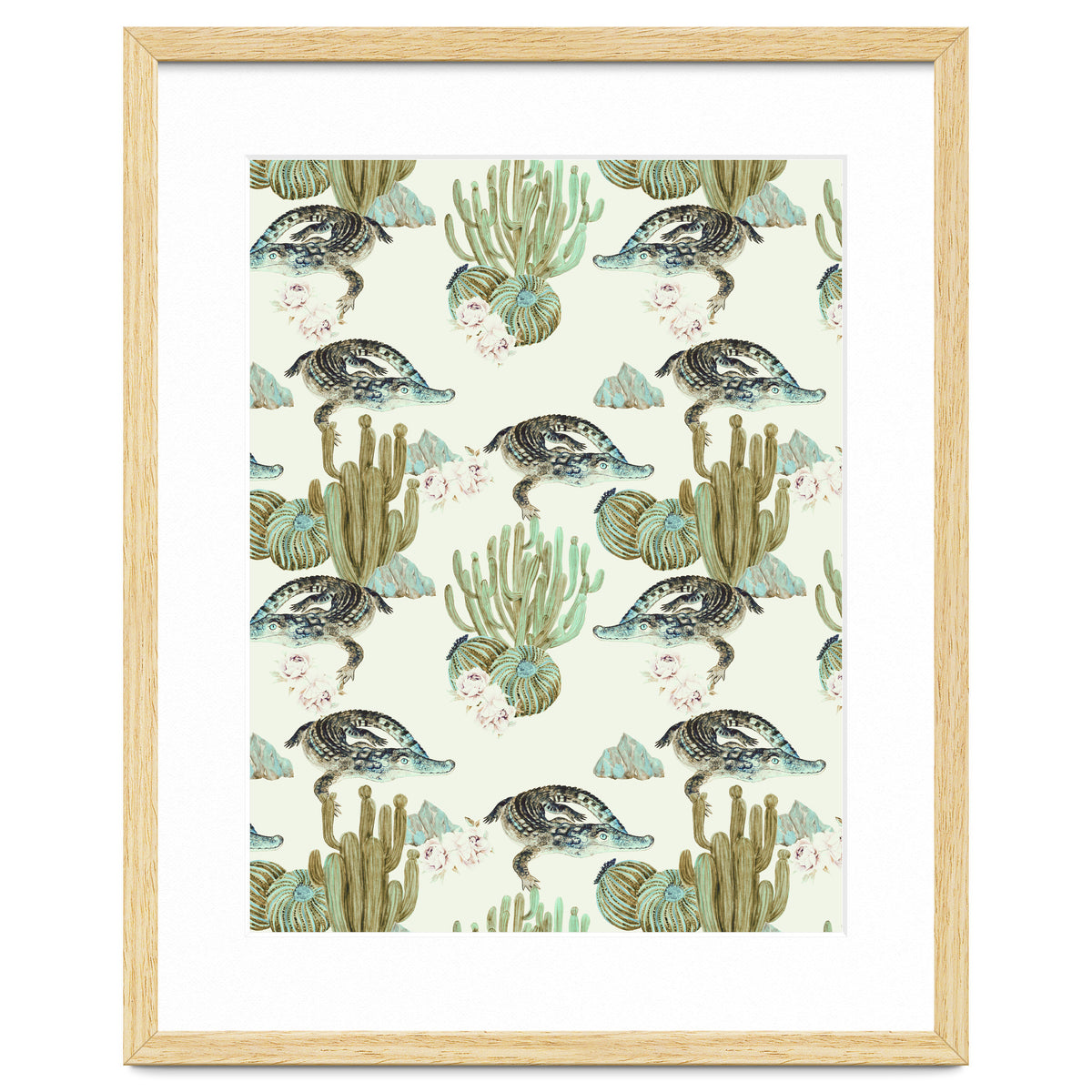 Crocodile pattern on the cactus