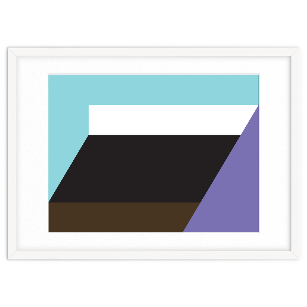 Geometric Shapes No. 34 - purple, blue & black