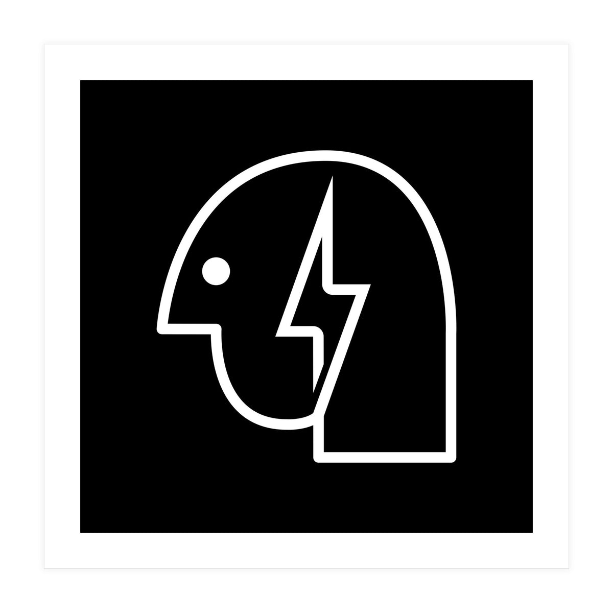Head Lightning_Black (Print Only)