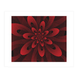 Abstract Digital Modern Red Floral 3D ART (Print Only) thumbnail
