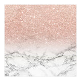 Modern faux rose gold pink glitter ombre white marble (Print Only) thumbnail