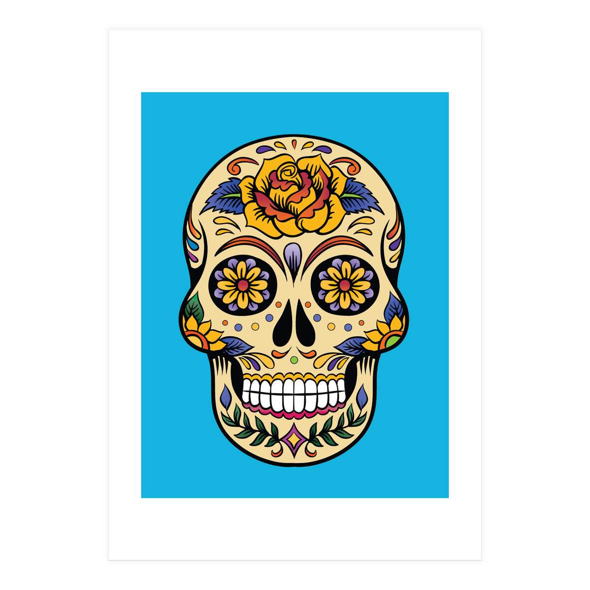 Colorful Skull II (Print Only)