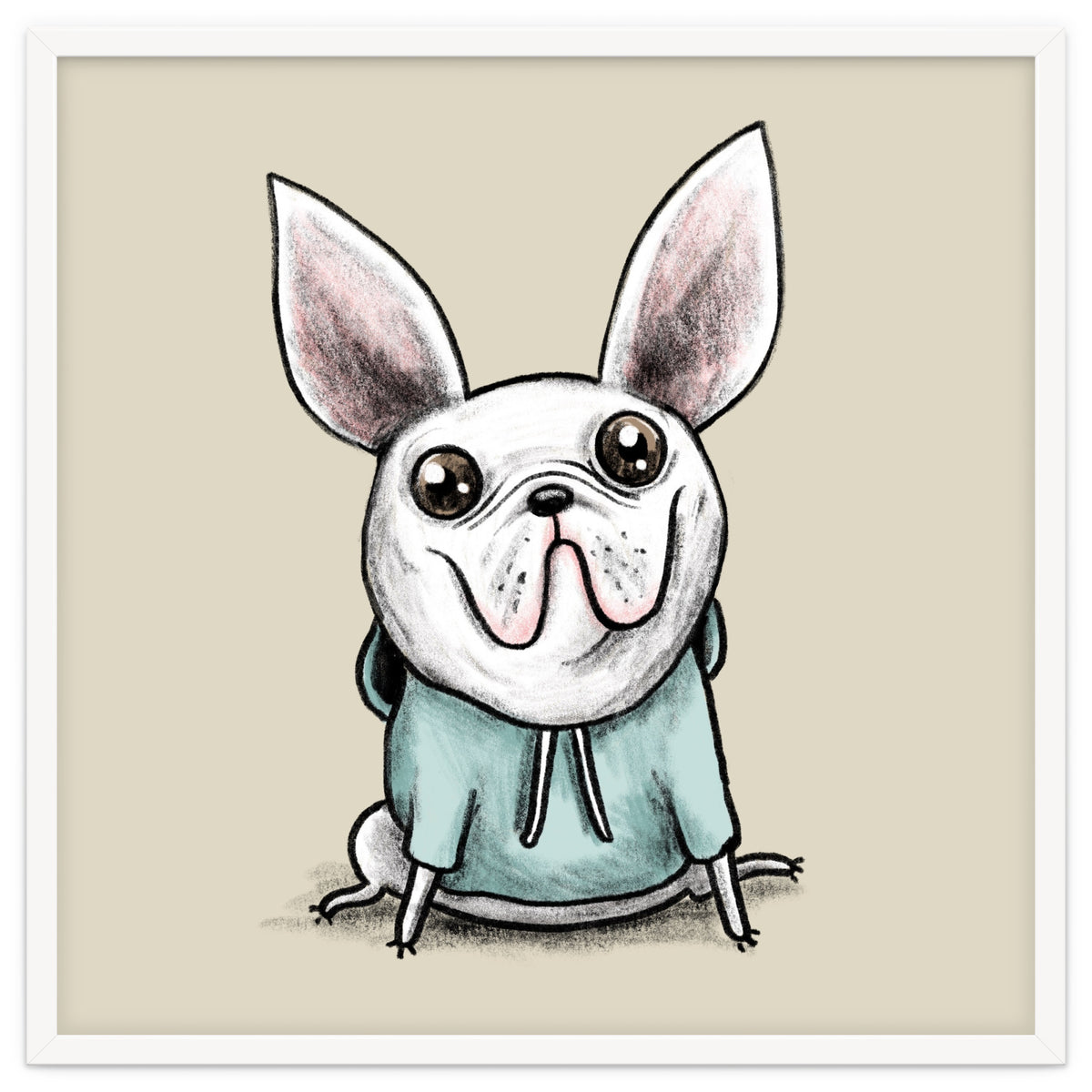 French Bulldog in a Hoodie