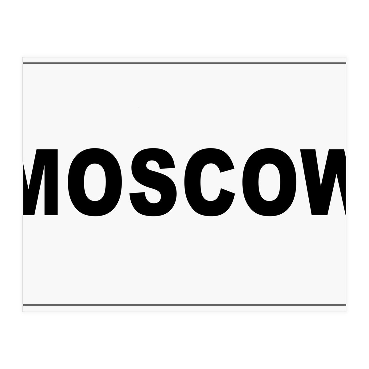 Let`s go to Moscow, Russia! White road sign (Print Only)