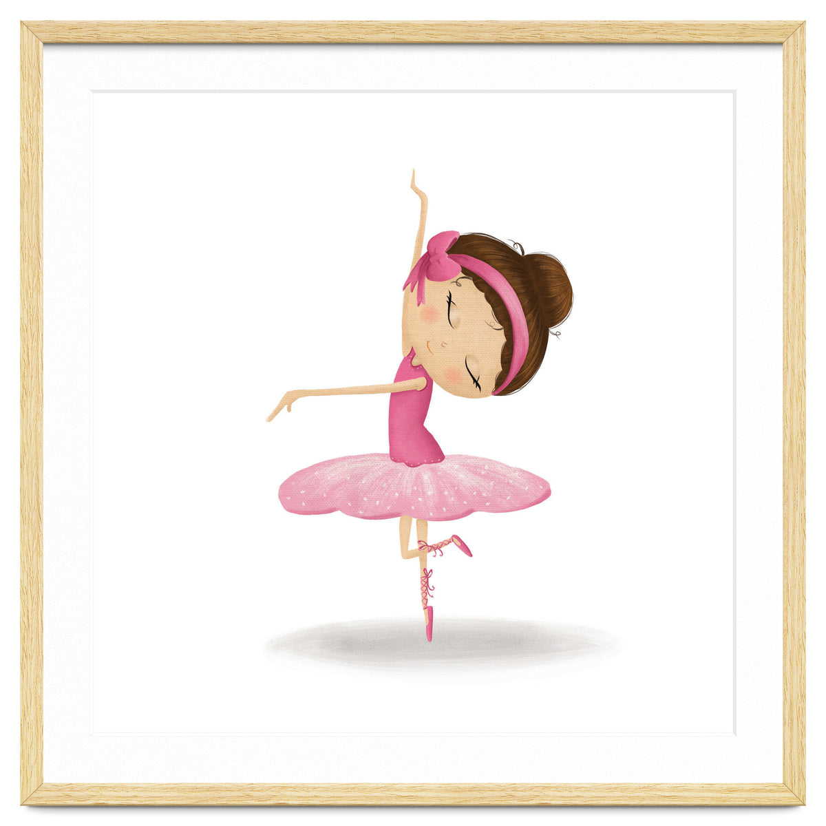 Adorable Twirling Ballerina Nursery Print