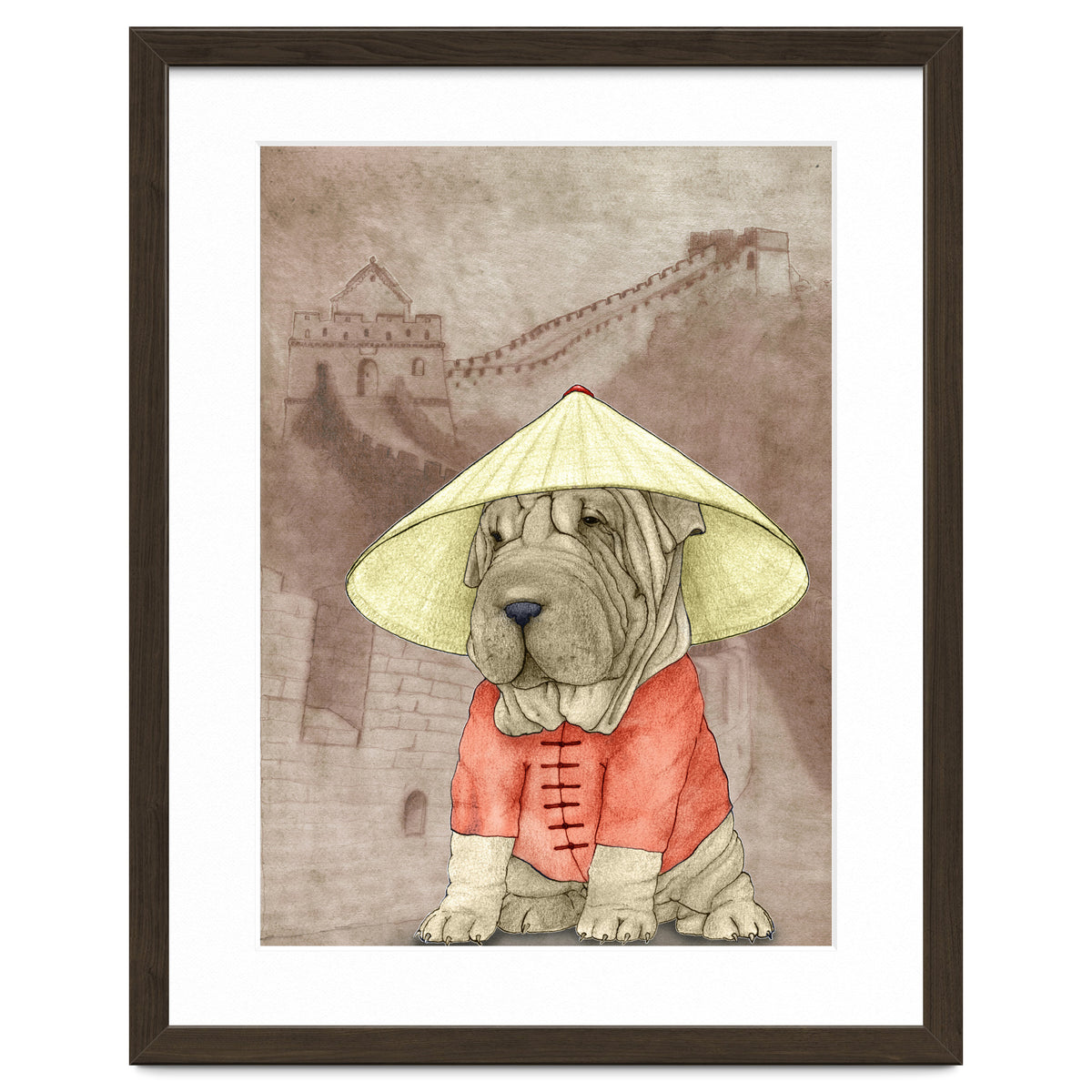 Sharpei With The Great Wall