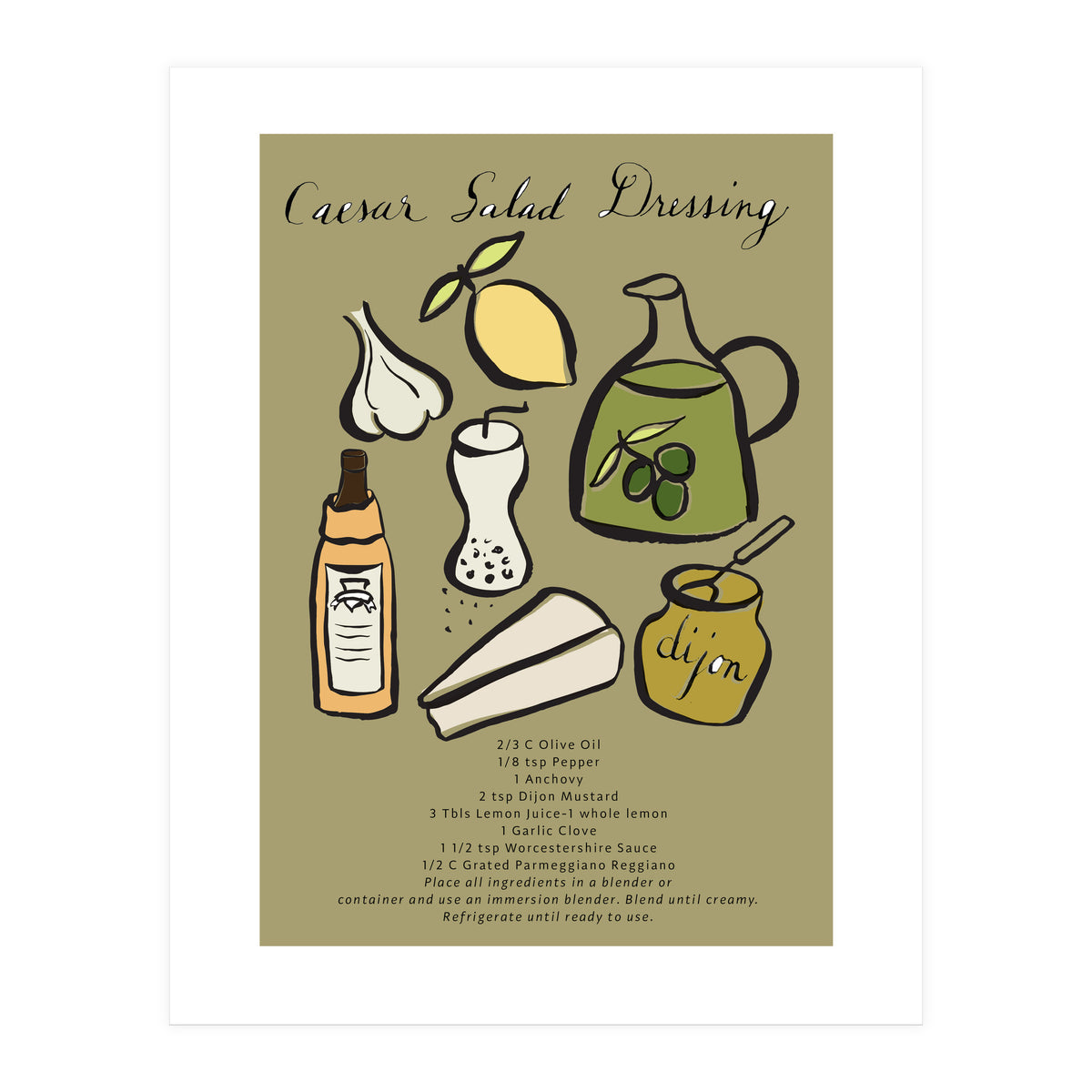 Caesar Salad Dressing Recipe (Print Only)