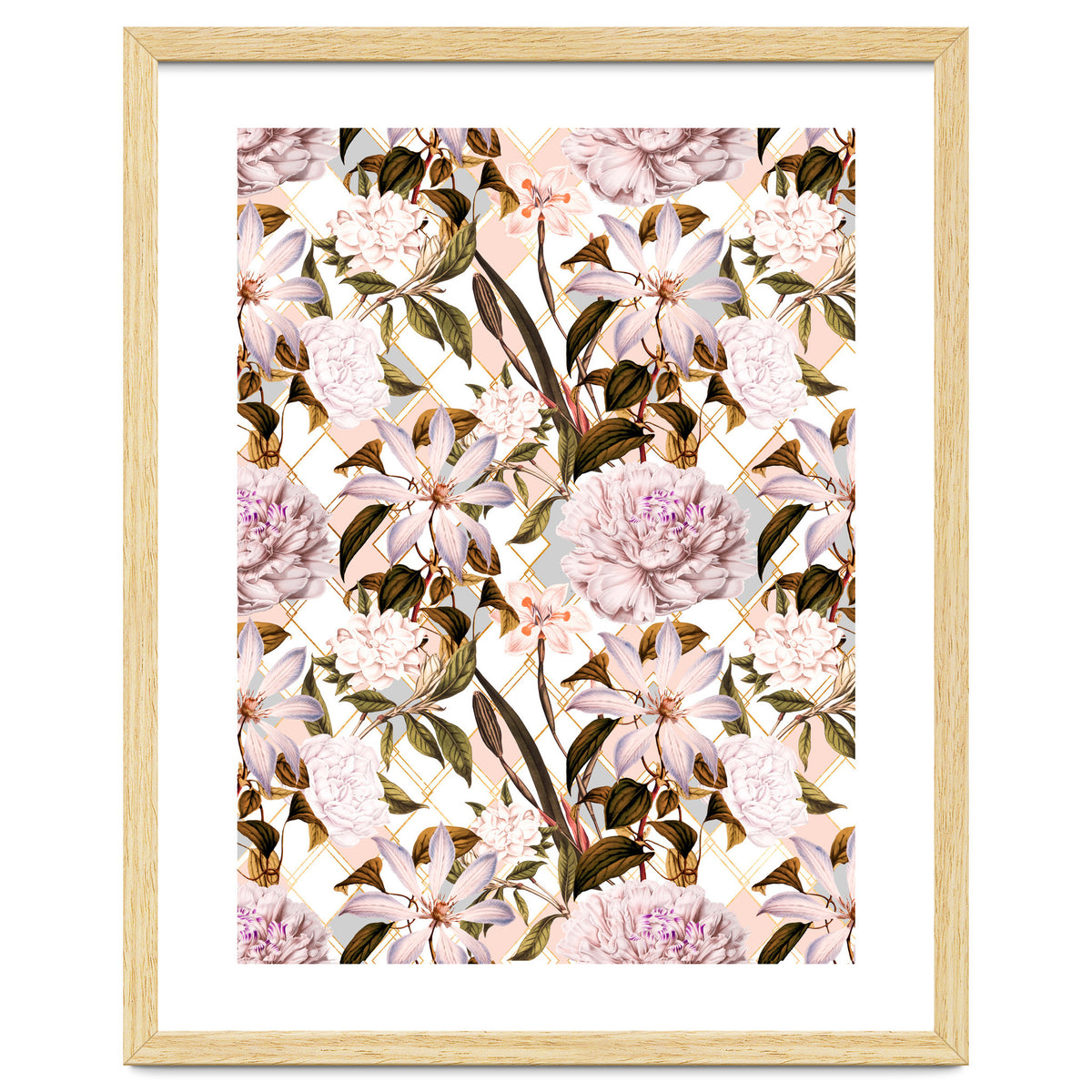 Pink flowering in geometric