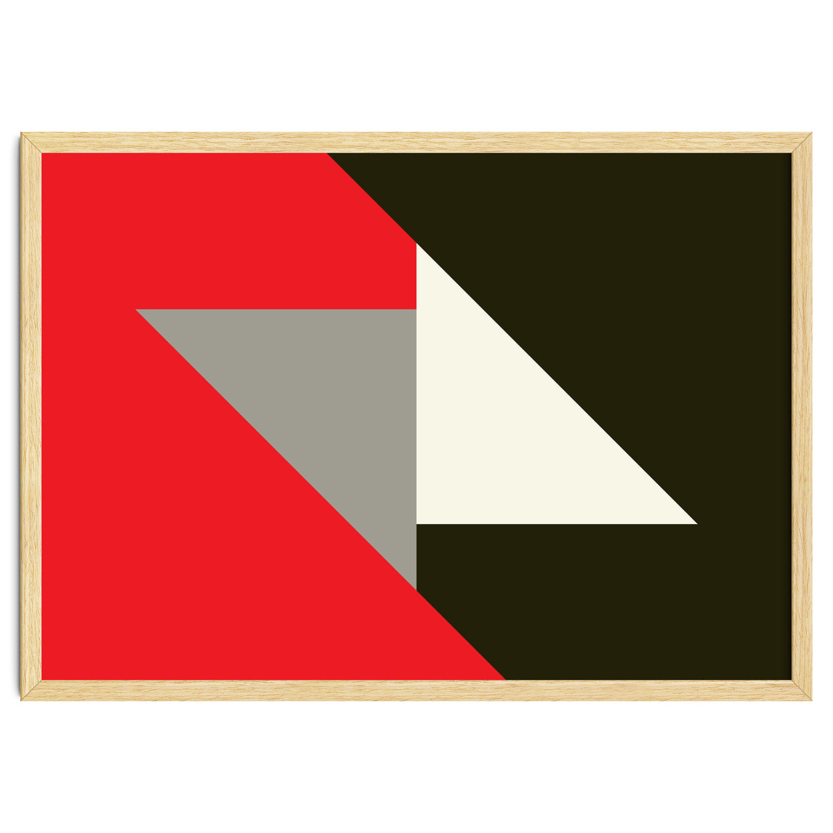 Geometric  Shapes No. 63 - triangles, red, black, grey