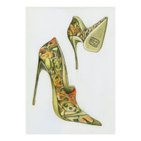 Green stiletto shoes (Print Only)