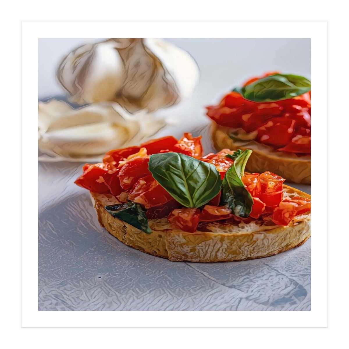 Beautiful Bruschetta Italian Food (Print Only)