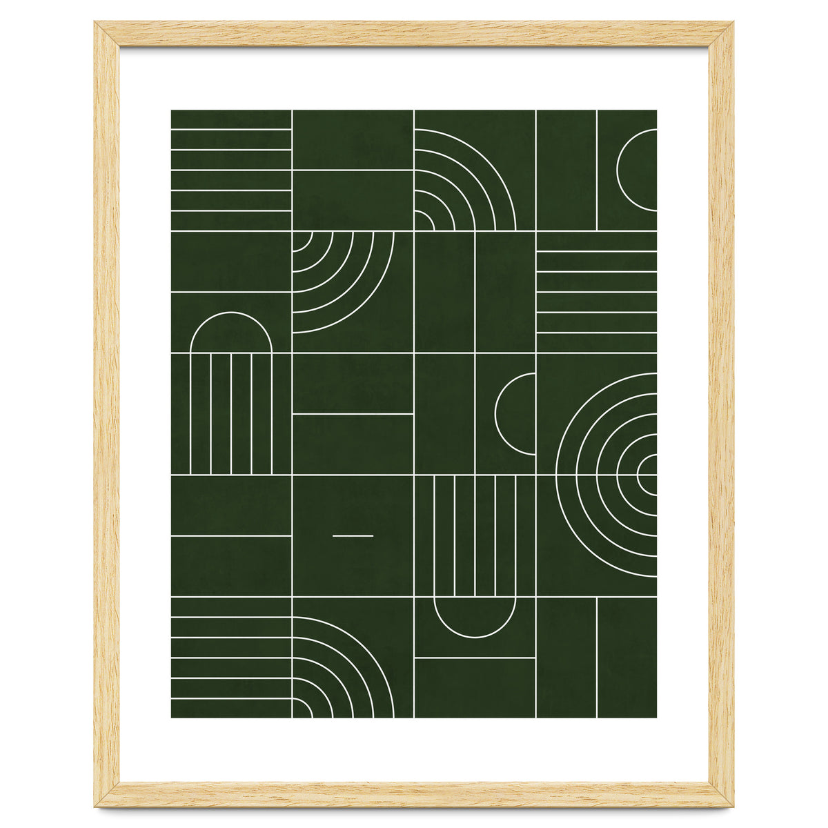 My Favorite Geometric Patterns No.24 - Deep Green