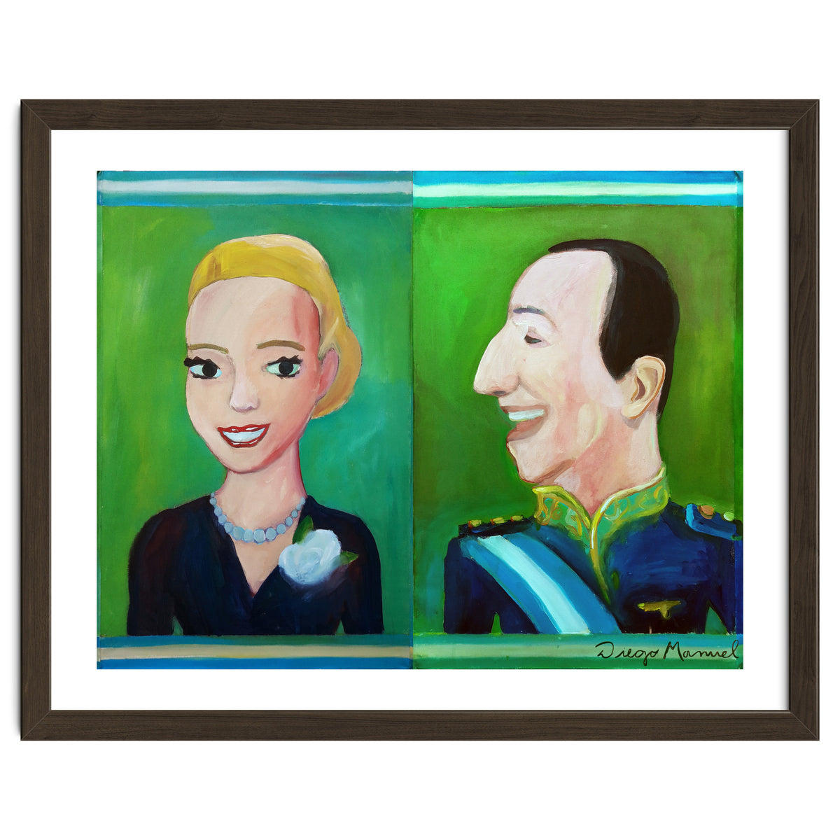 Evita y Juan Perón Díptico