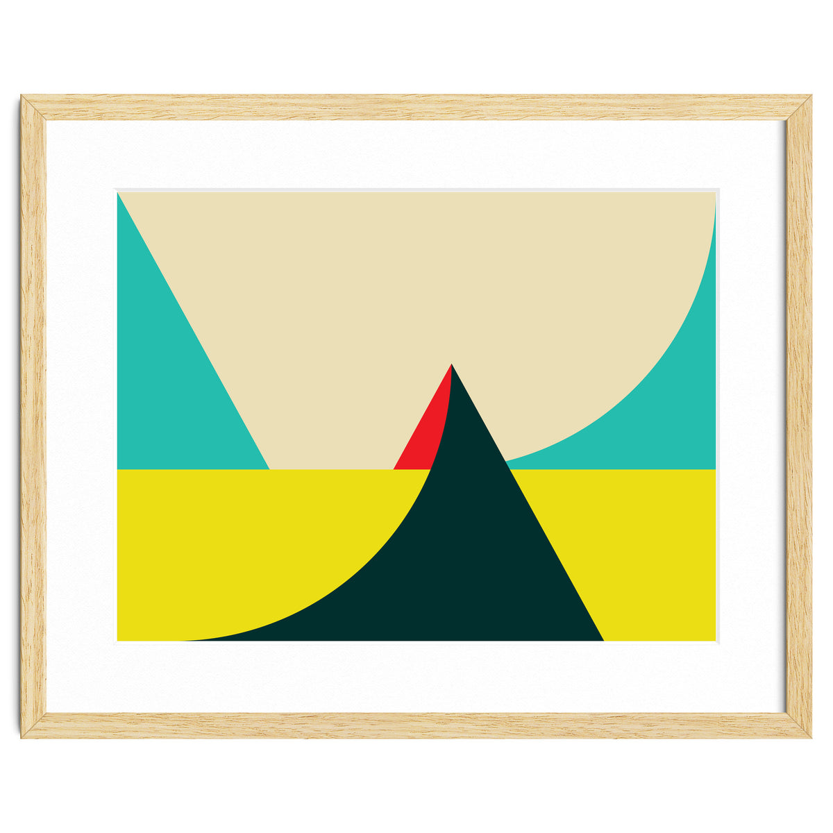 Geometric shapes No. 7 - yellow, turquoise, green & red